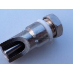 Napáječka se závitem a maticí M10 x 1 do láhve, nebo čtyřhranné trubky pro králíky, drůbež v klecích.