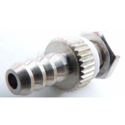 Vývod z nádrže s těsněním jednoduchý, se závitem a maticí M6, bez těsnění,