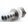 Vývod z nádrže s těsněním jednoduchý, se závitem a maticí M6, bez těsnění,