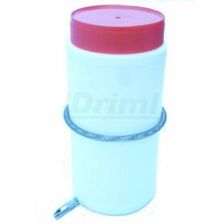 Sada 2,5 l pro králíky, nádoba, napáječka č. 10 106, upínací pružina, drátěný nastavitelný držák