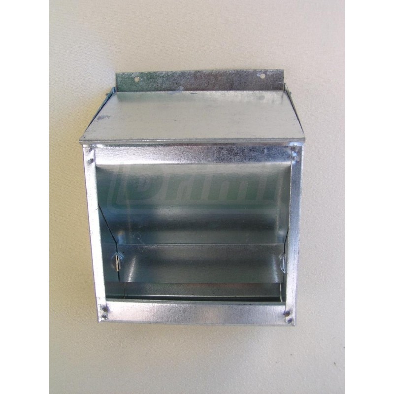 Závěsný zásobník s víkem 12 cm – pozinkovaný plech