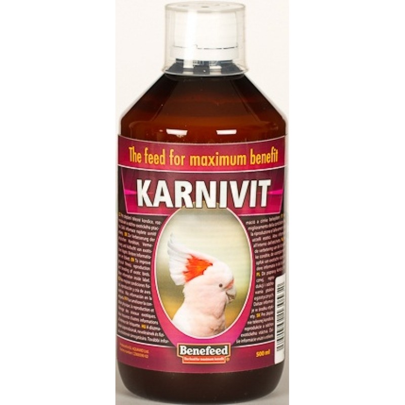 Karnivit exot 0,5 l Pro kvalitní snůšku, úspěšný odchov, zvýšení imunity a vitality