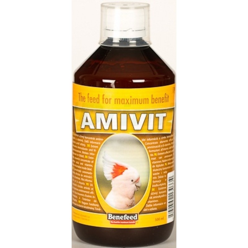 Amivit exoti 0,5 l Vysoce účinná dotace aminokyselin a vitamínů, při zvýšeném infekčním tlaku