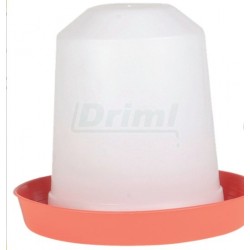 Překlopná napáječka 5 l, bílý zásobník s červenou miskou