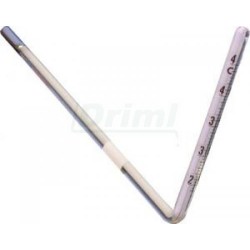 Teploměr do líhní ve tvaru L, STANDARD, rozsah měření 25 - 44 °C