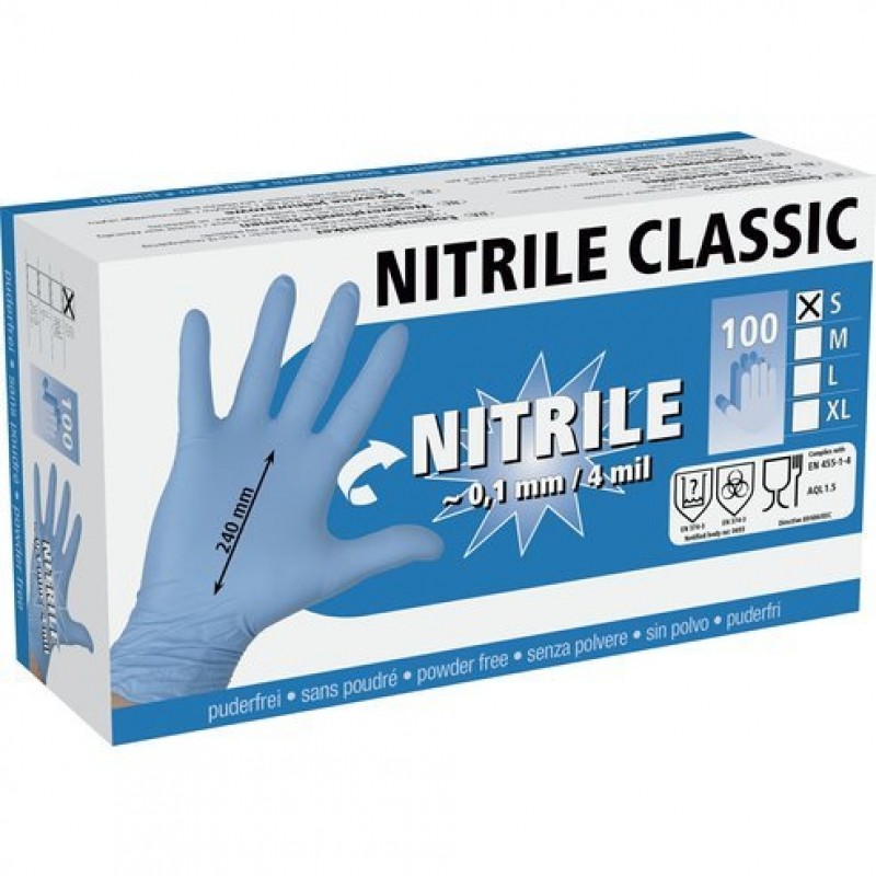 Rukavice vet. NITRILE CLASSIC, délka 24 cm, 4 mil.100ks