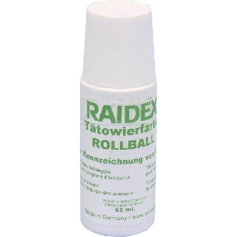 Tetovací barva orig. RAIDEX ROLL-ON 65 g zelená