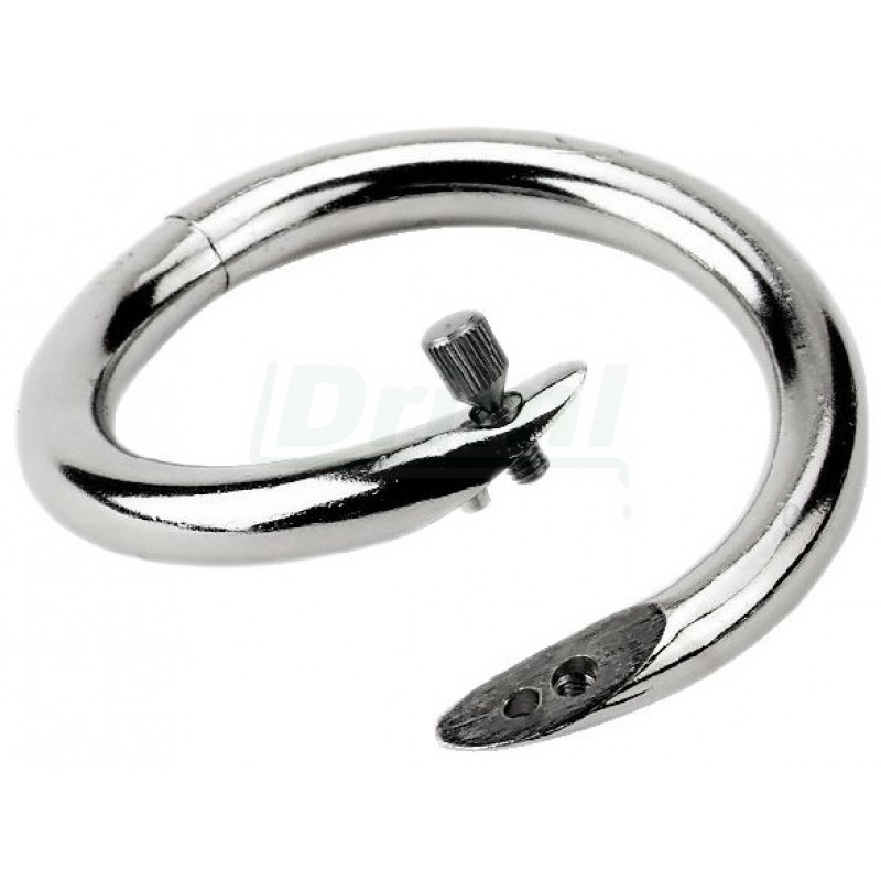 Kruh nosní, otočný, ocelový, poniklovaný, průměr 57mm