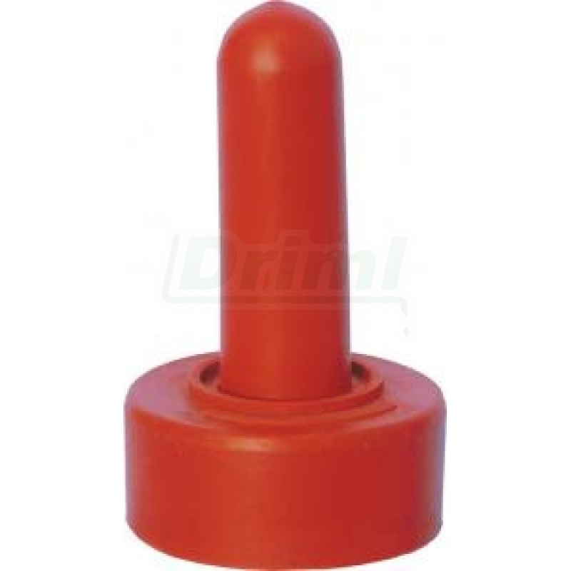Dudlík gumový na láhev červený pro telata na hrdlo d 60mm