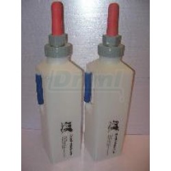 Láhev pro telata 3 l GEWA, cejchovaná, s madlem ve hraně, dvojité šroubení