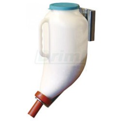 Nádoba na STARTÉR 4,5l včetně startérového cucáku a kovového držáku, který zabrání stržení cucáku teletem