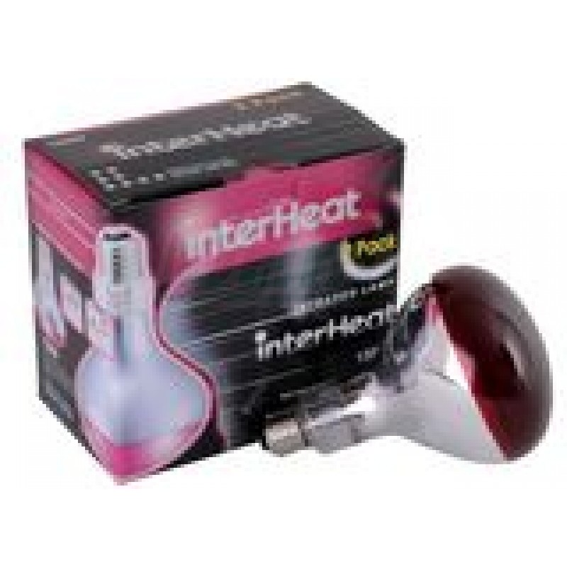 Infražárovka INTERHEAT červená 100W , bal. 2ks odol. i proti postříkání  vodou, několikanásobná životnost než STANDARD