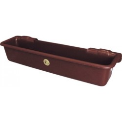 Žlab plastový, tmavě hnědý 50 l - závěsný 120x20x25 cm