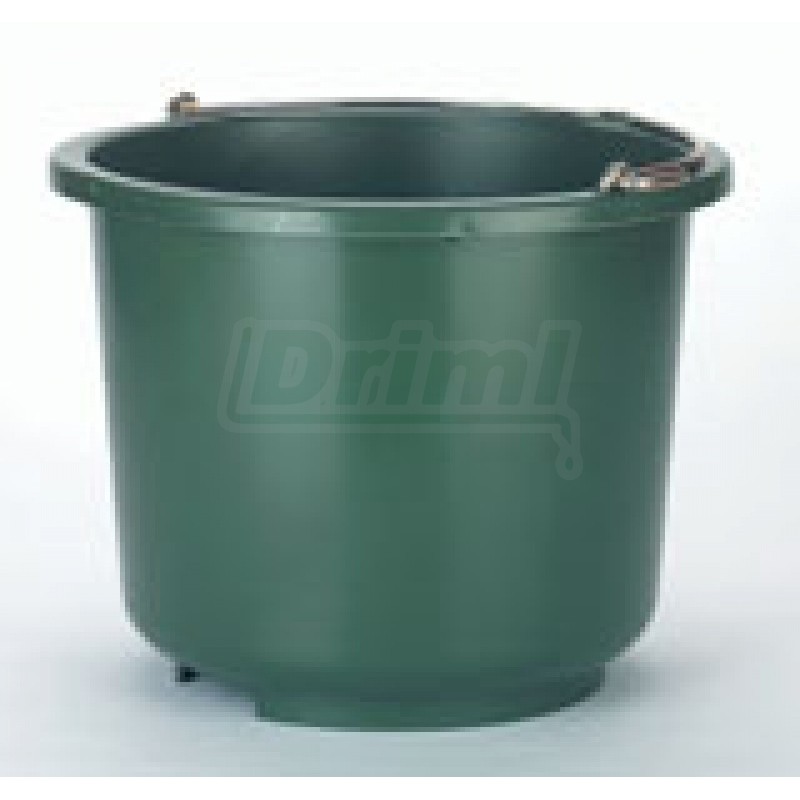 Vědro plastové olivově zelené 13 l - s kovovým madlem, velmi odolný plast