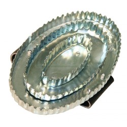 Hřbílko ADLUS oválné, reformní, s koženým páskem, zinkované