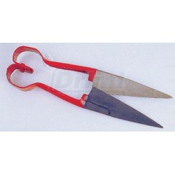 Nůžky na stříhání ovcí ruční jednoduché, kvalitní výbrus, 29cm, červené