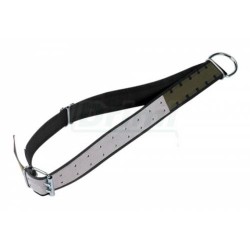 Obojek pro býky samostatný 170 x 7,5cm Trevira, zesíleno kůží, oválný článek, s D kruhem