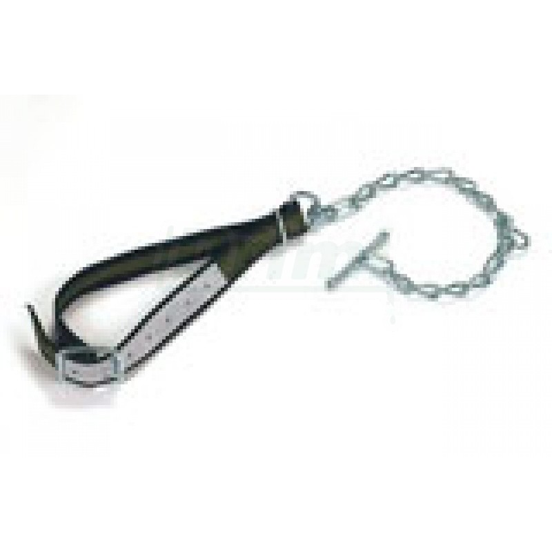 Obojek pro telata, komplet 85 x 4cm,TREVIRA, s řetězem a obrtlíkem, s kličkou, zesíleno kůží