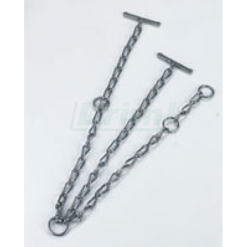 Řetěz vázací pro kozy, leštěný, článek d 3mm, obrtlík, délka jednoduchého úvazu 60cm, obvod krku 40cm