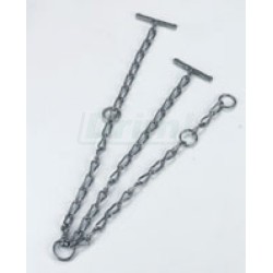 Řetěz vázací pro telata, leštěný, článek d 4mm, obrtlík, délka jednoduchého úvazu 60cm, obvod krku 80cm