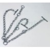 Řetěz vázací pro krávy, leštěný, článek d 6mm, obrtlík, délka dvojitého úvazu 65cm, obvod krku 110cm