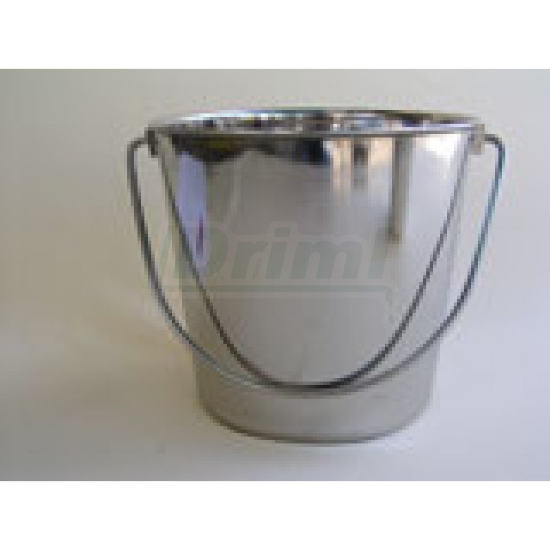 Kbelík nerezový 8l, vhodný na potraviny, mléko, jako dojačka, s madlem