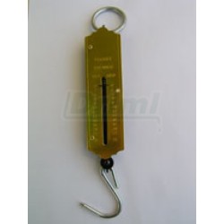 Váha pérová - mincíř 25kg, mosazná stupnice, pro orientační vážení