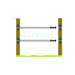 Branka do ohrady s pružinou d 50mm cca 5 m a 2 ks izolátorů s vrutem