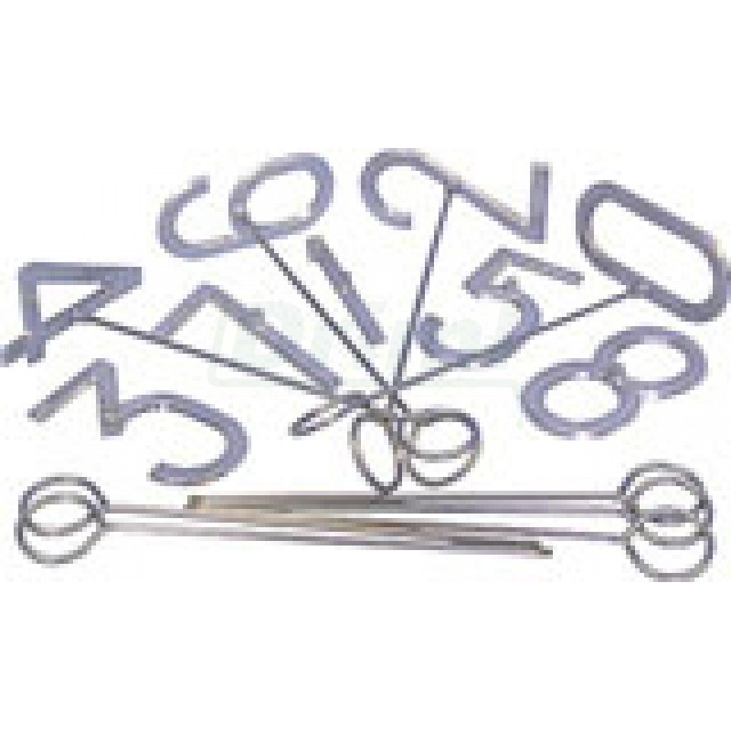 Razítkovací sada 0 - 9, výška hliníkového razítka 14 cm, pro razítkování ovcí, skotu a masa