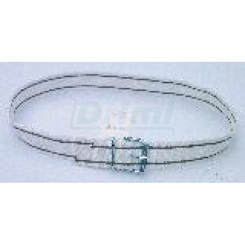 Krční řemen- popruh nylonový tkaný, 120cm s nerezovou provlékací sponou