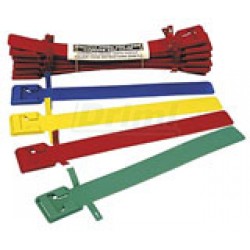 Páska plastová TOP LOCK, speciální zámek dovoluje odemykání bez klíče, 4 barvy ž, č, m, z, balení 10ks