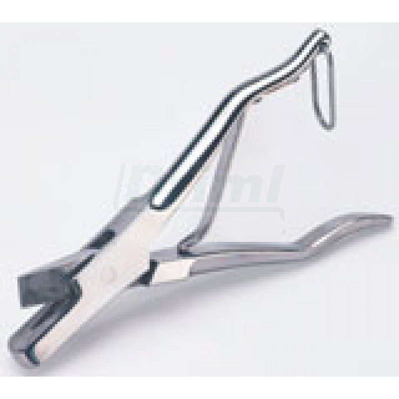 Vrubovací kleště k značení prasat, kapesní, nerez - klínovitý výřez V