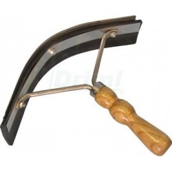 Stěrka na pot a vodu, plast/guma, dřevěné madlo