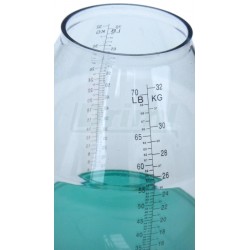 Konev na dojení s úchytem, plastová, objem 32 l, průhledná,