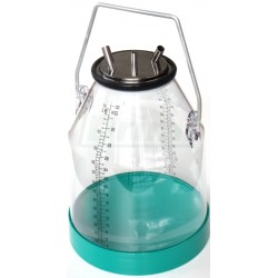 Konev na dojení s úchytem, plastová, objem 32 l, průhledná,