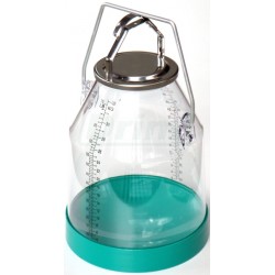 Konev na dojení s úchytem, plastová, objem 32 l, průhledná,