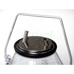 Konev na dojení s úchytem, plastová, objem 32 l, průhledná,