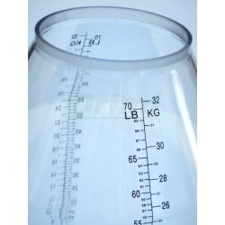 Konev na dojení s úchytem, plastová, objem 32 l, průhledná,