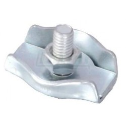 Lanová svorka SIMPLEX M4 se šroubem, podložkou a maticí M4 do průměru drátu 4 mm