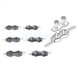 Lanová svorka DUPLEX M3 se 2 šrouby, podložkou a maticí  do průměru drátu 3 mm