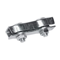 Lanová svorka DUPLEX M3 se 2 šrouby, podložkou a maticí  do průměru drátu 3 mm