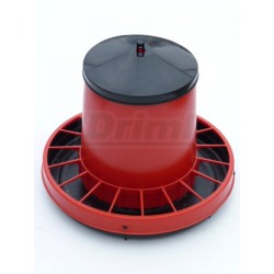 Tubusové krmítko s víkem závěsné červené 6 - 8 kg