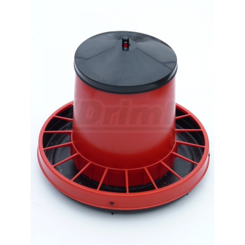 Tubusové krmítko s víkem závěsné červené 6 - 8 kg