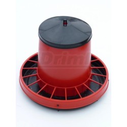 Tubusové krmítko s víkem závěsné červené 6 - 8 kg