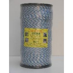 EXTRA lano PP, 13 ?/ 100m,400m, ? 5mm, 530 kg, bílo modré,  3x 0,25  Cu/Sn,