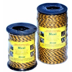 MAXI  lano PP, 7?,/ 100m,?, 6mm, 200m,720 kg, žluto černé, 3x 0,25mm Cu/Sn