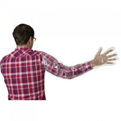 Rukavice VET TOP, 90 cm dlouhé, průhledné, 100 ks v kartonu