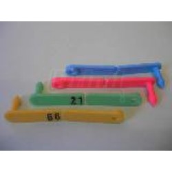 Ušní začky OVITAG, číslované, bílé