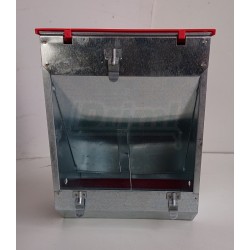 Zásobník na granule a zrno s víkem vnější - 2 oddíly