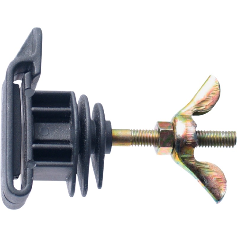 Izolátor Lacme na pásku do 4 cm s klipsem a závitem M6, závit 4 cm